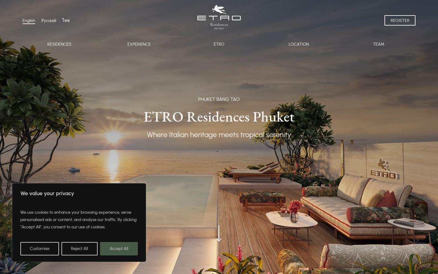 ETRO Residences Phuket · HOMEPAGE_SCREENSHOT