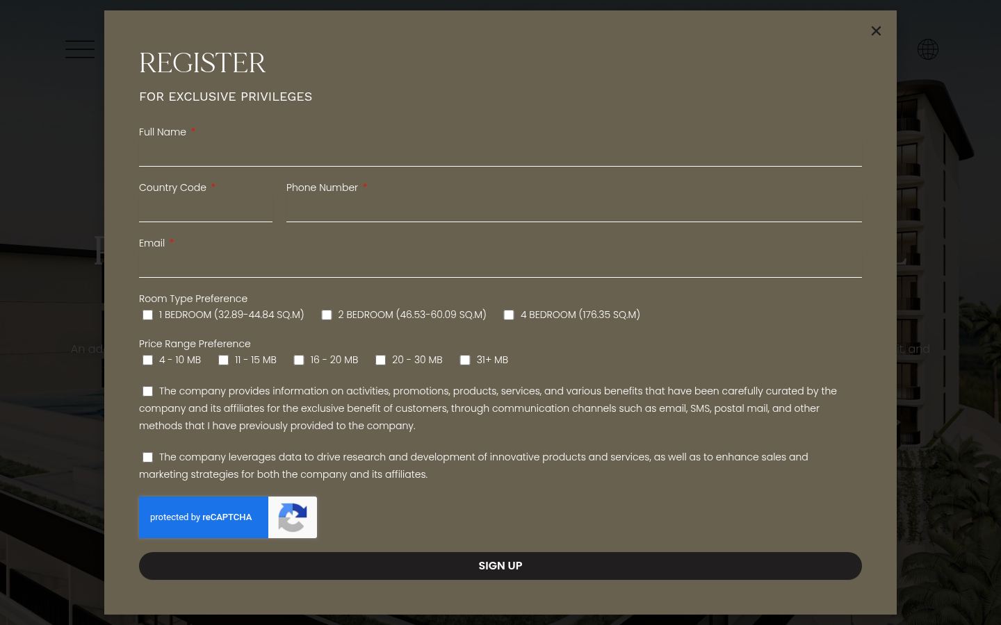 Ever Prime Residences · HOMEPAGE_SCREENSHOT