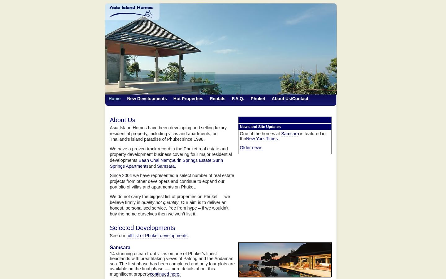 Asia Island Homes · HOMEPAGE_SCREENSHOT