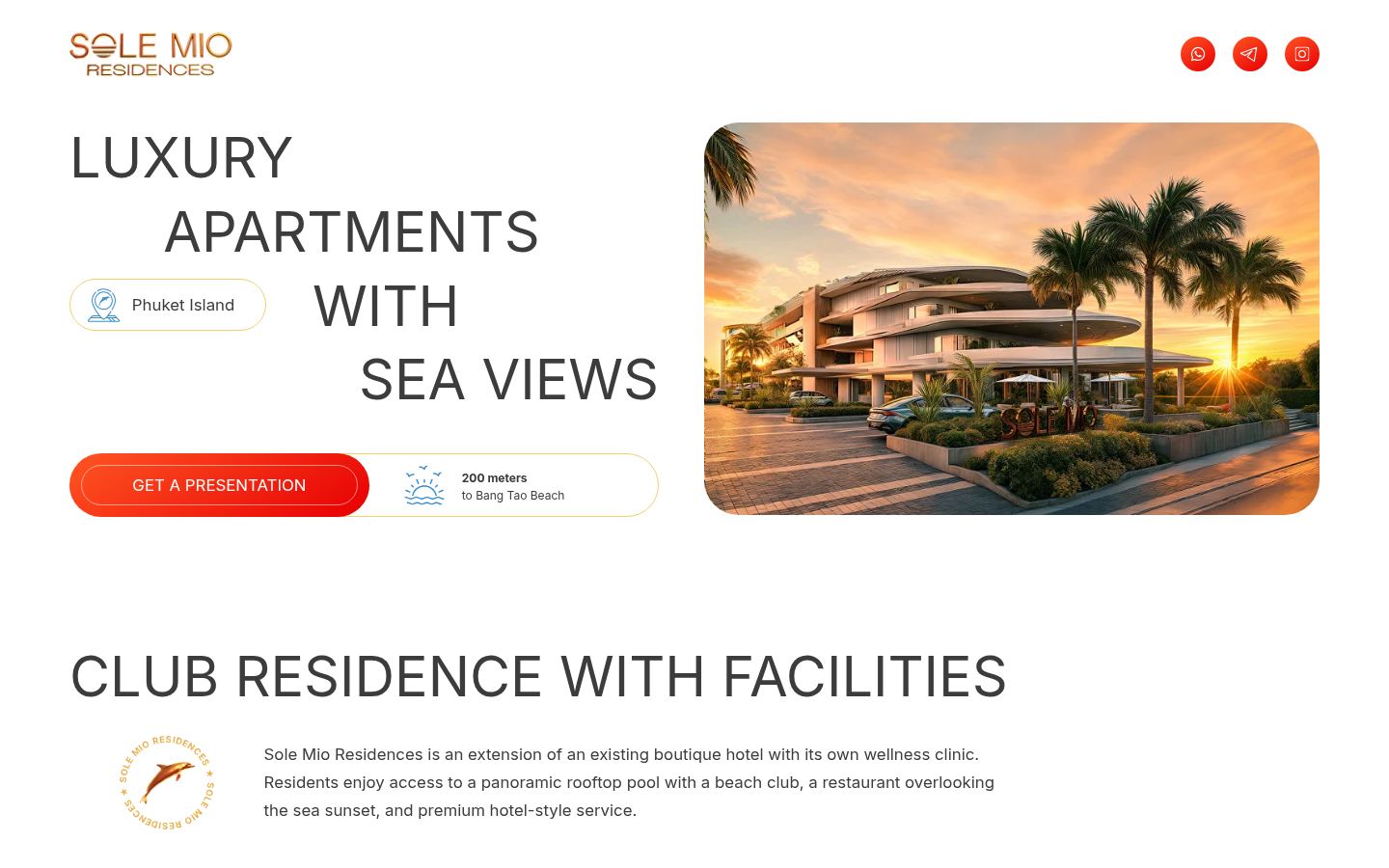 Sole Mio Residence · HOMEPAGE_SCREENSHOT