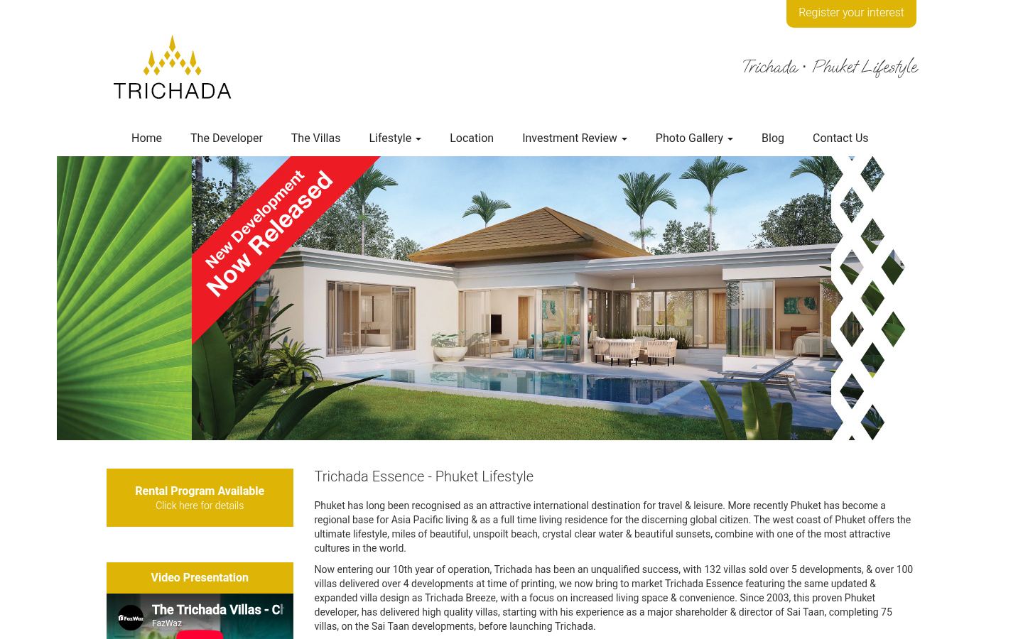 Trichada Villas · HOMEPAGE_SCREENSHOT